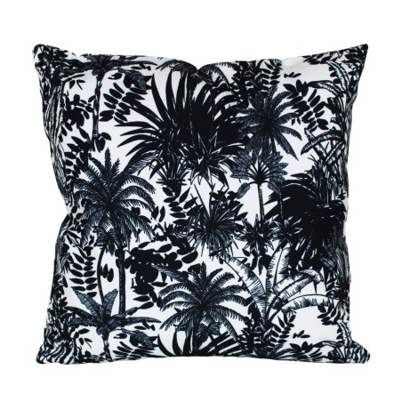 Coussin d'extérieur motif jungle noir Sanoa - Harmony - Haomy