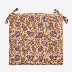  GALETTE DE CHAISE PRINTED COTTON CHAIR PAD 45x45 cm MADAM STOLTZ 