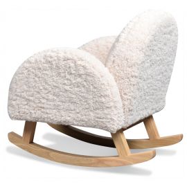 Mini fauteuil à bascule Choupi doudou imitation fourrure (L.45xP.53xH.51cm) - Opjet