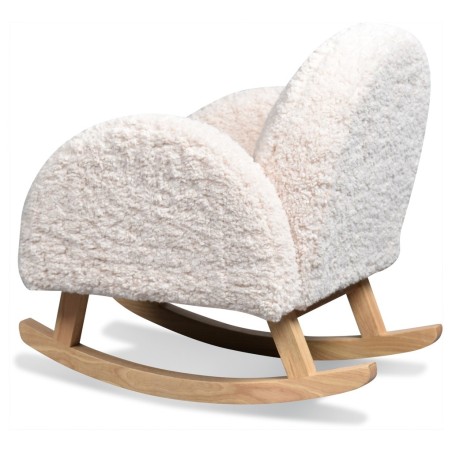 Mini fauteuil à bascule Choupi doudou imitation fourrure (L.45xP.53xH.51cm) - Opjet