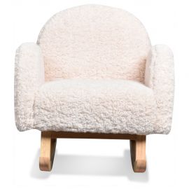 Mini fauteuil à bascule Choupi doudou imitation fourrure (L.45xP.53xH.51cm) - Opjet