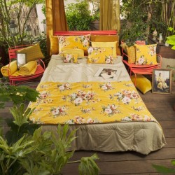  BANGALORE ETE CHEMIN DE LIT 90X200 OCRE indian song 