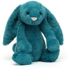 Peluche Lapin Bleu Timide - Taille M - JELLYCAT