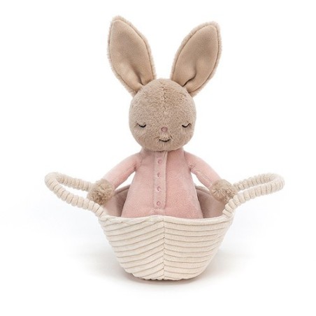 Peluche petit lapin dans un landeau - JELLYCAT