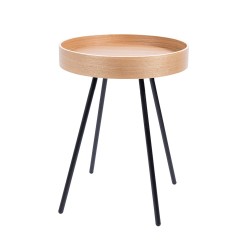 TABLE BASSE OAK TRAY D78 x H45 cm TABLE BASSE OAK TRAY D46 Zuiver