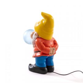 GUMMY WORKING Lampe à poser nain de jardin bonnet jaune USB H42cm - Seletti
