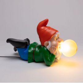 GUMMY WORKING Lampe à poser nain de jardin bonnet rouge USB H42cm - Seletti