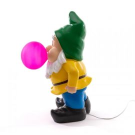 GUMMY WORKING Lampe à poser nain de jardin bonnet vert USB H42cm - Seletti