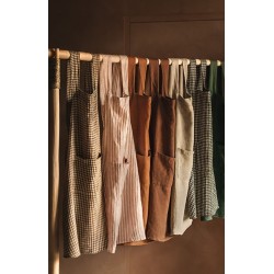  Tablier japonais à carreaux en lin PIANA 90X130 Harmony - Haomy 