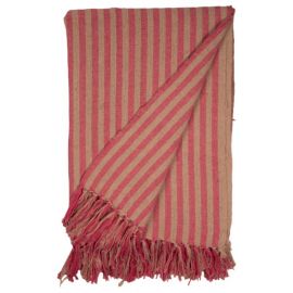 PLAID Throws-Stripe-Pink, 130x180 cm - AU MAISON