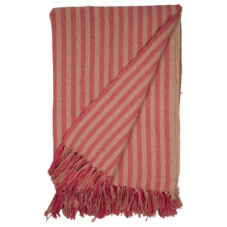PLAIDThrows-Stripe-Rose/Red, 130x180 cm
