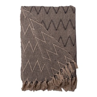 PLAIDThrows-Zigzag-Off White/Charcoal, 130x180 cm