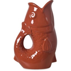  VASE CERAMIC POISSON GM TERRACOTTA L16.5 P11 H25.3CM Opjet 