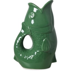  VASE CERAMIC POISSON GM VERT L16.5 P11 H25.3CM Opjet 
