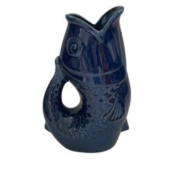  VASE CERAMIC POISSON GM BLEU L16,5 P11 H25,3cm Opjet 