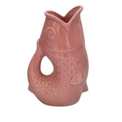  VASE CERAMIC POISSON GM ROSE L16,5 P11 H25,3cm Opjet 