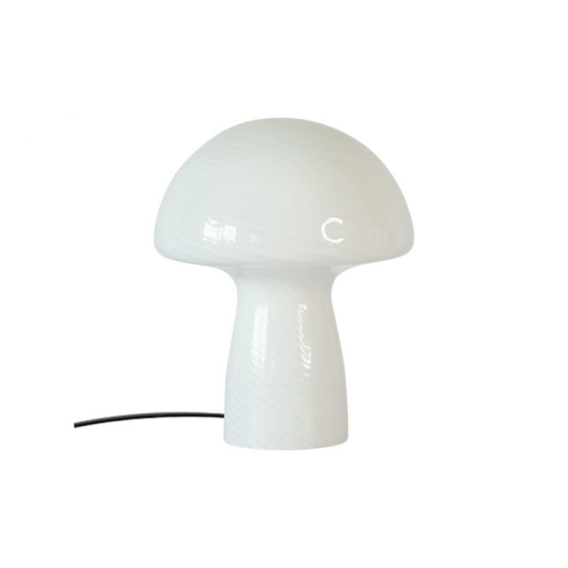 Lampe de table Pascale blanche spirale D16 H22cm - Opjet