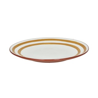 MYKONOS - assiette plate - porcelaine - DIA 25,6 x H 2,5 cm 