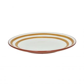 MYKONOS - assiette plate - porcelaine - DIA 25,6 x H 2,5 cm Pomax