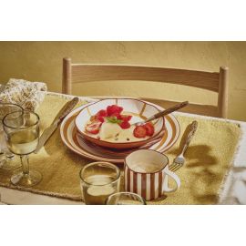 MYKONOS - assiette plate - porcelaine - DIA 25,6 x H 2,5 cm - Pomax