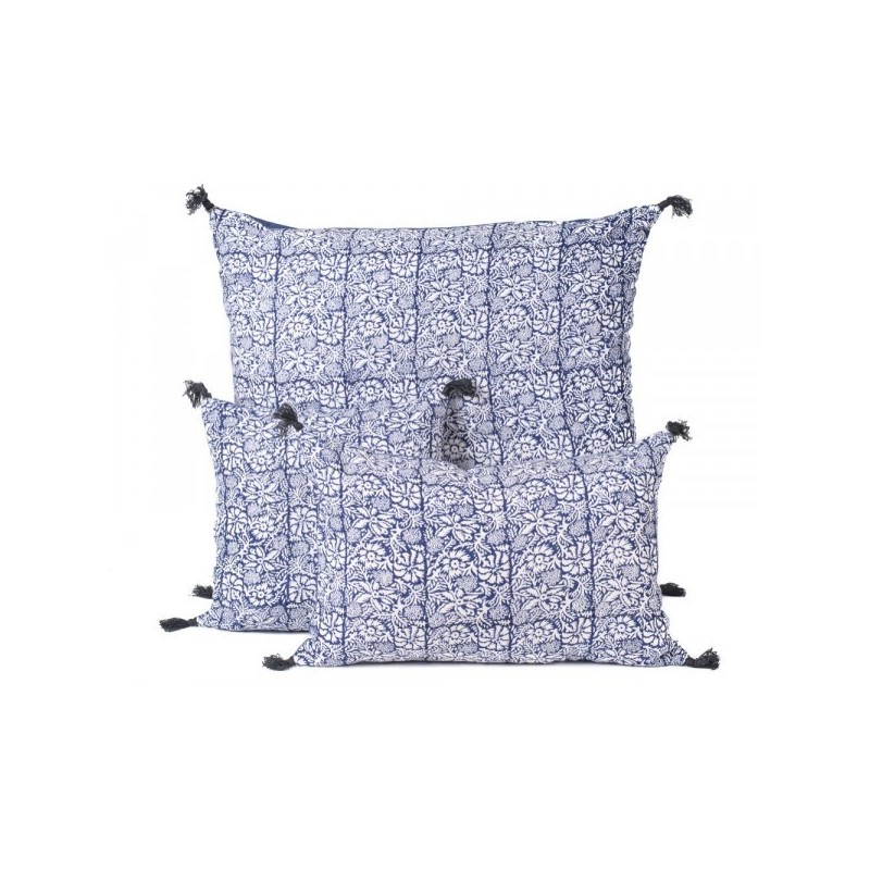COUSSIN KANDJI PETROLE 45X45 COUSSIN KANDJI PETROLE 45X45 - Harmony Textile - Haomy
