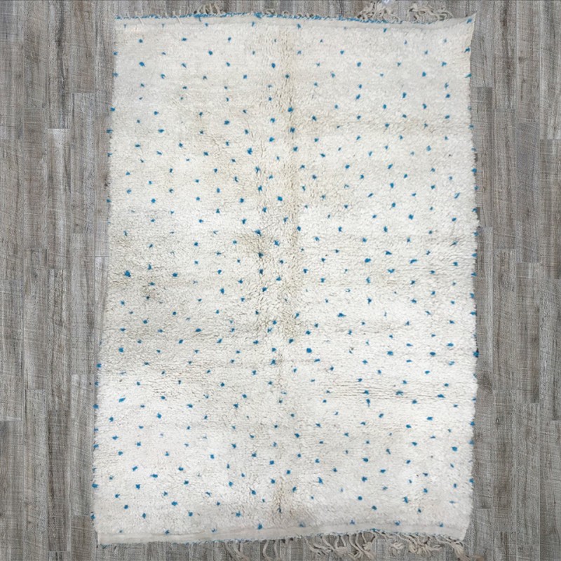TAPIS BENI OUARAIN 170X250 PLUMETIS TURQUOISE TAPIS BENI OUARAIN 170X250 PLUMETIS TURQUOISE - Tapis Beni Ouarain
