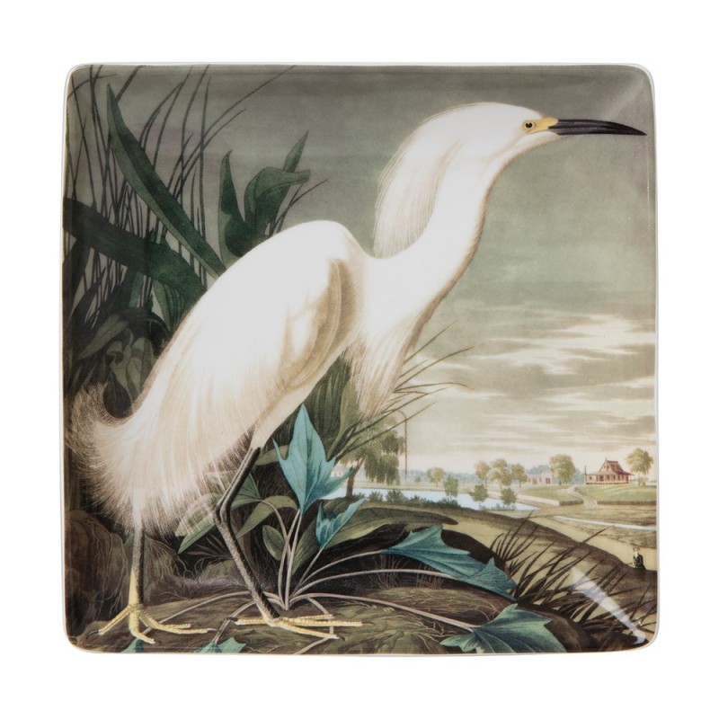 VIDE POCHE BIRDS LARGE TRINKET HERON BLANC 20x20CM VIDE POCHE BIRDS LARGE TRINKET HERON BLANC 20x20CM - CUBIC