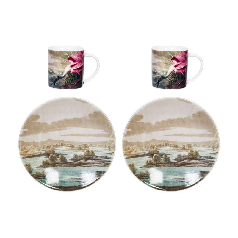 SET DE 2 TASSES EXPRESSO BIRDS SPATULE ROSE SET DE 2 TASSES EXPRESSO BIRDS SPATULE ROSE - CUBIC