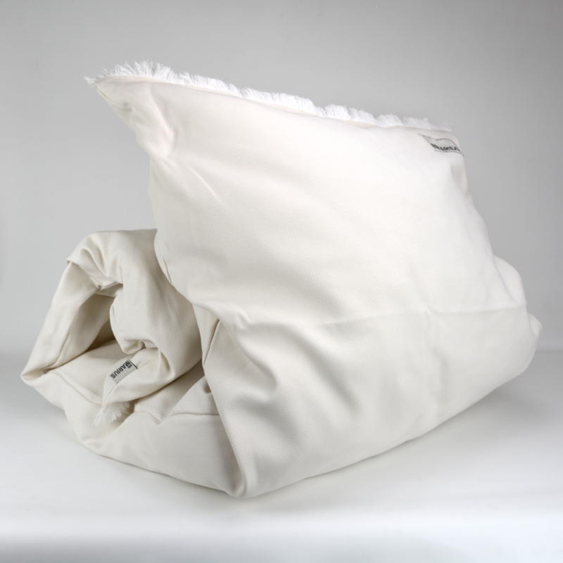 COURTEPOINTE LUXE BLANC INFINI A FRANGES 80X200 COURTEPOINTE LUXE BLANC INFINI A FRANGES 80X200 - Où est Marius