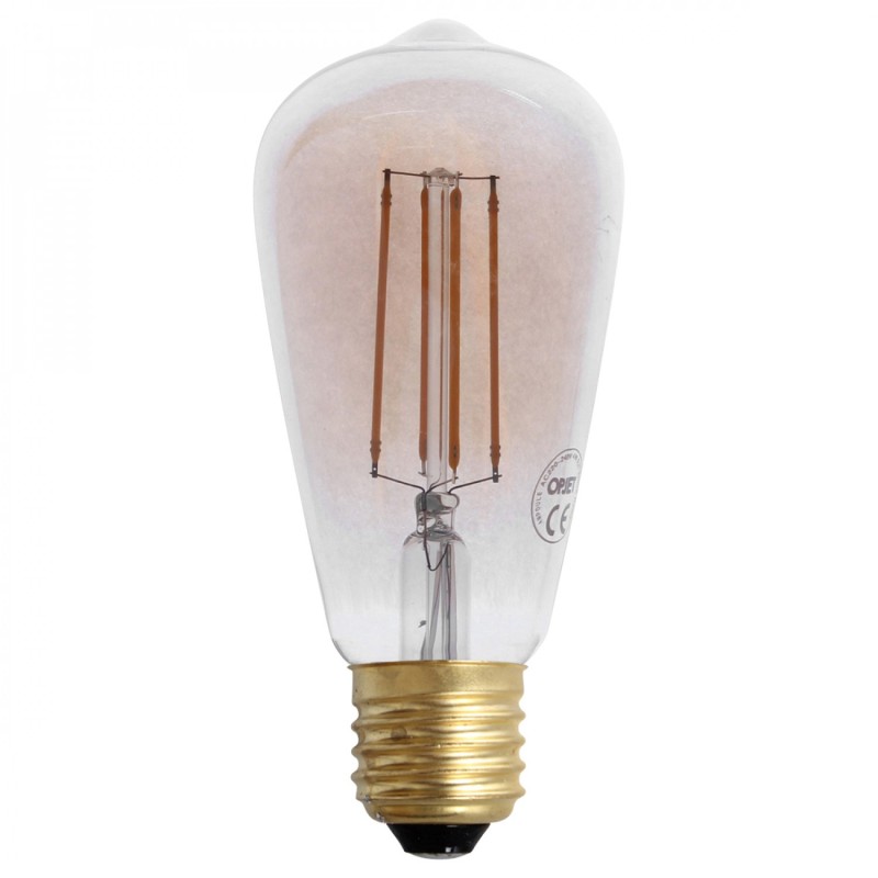 AMPOULE LED VINTAGE 4W E27 AMBRE D.6.4 H.14.3 AMPOULE LED VINTAGE 4W E27 AMBRE D.6.4 H.14.3 - Opjet