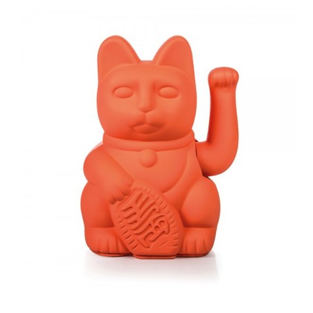 CHAT PORTE-BONHEUR NEON ROSE ORANGE - DONKEY