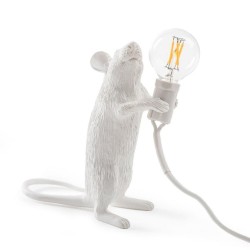 LAMPE RESINE BLANCHE SOURIS DEBOUT 6X13.3 H.14.5 LAMPE RESINE BLANCHE SOURIS DEBOUT 6X13.3 H.14.5 Seletti