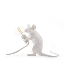 LAMPE RESINE BLANCHE SOURIS ASSISE 5X15 H.12.5 LAMPE RESINE BLANCHE SOURIS ASSISE 5X15 H.12.5 Seletti