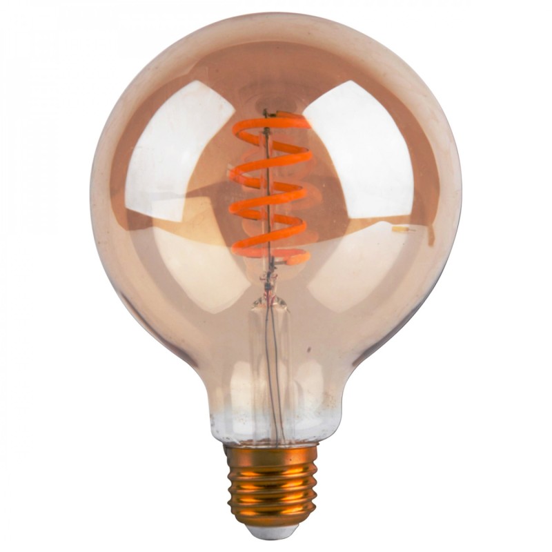 AMPOULE LED GLOBE GM TWIST 4W E27 AMBRE D12,5 H17,5CM DIMMABLE AMPOULE LED GLOBE GM TWIST 4W E27 AMBRE D12,5 H17,5CM DIMMABLE - Opjet