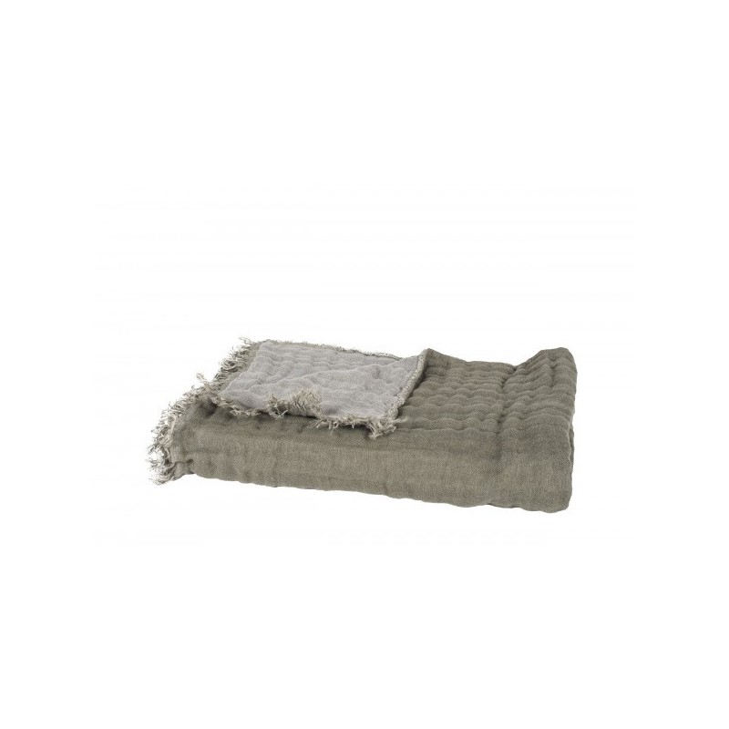 PLAID BAYA KAKI BETON 135x200 PLAID BAYA KAKI BETON 135x200 - Harmony Textile