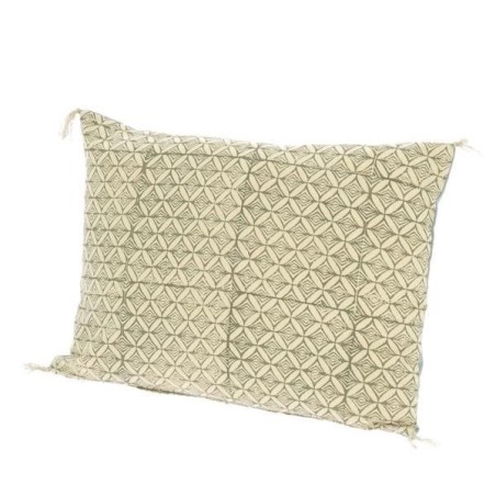 COUSSIN VELOURS DE COTON 35X50 CELADON DOMINOS - indian song