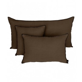 COUSSIN MANSA 45X45 BROWNIE 100% LIN LAVE - Harmony - Haomy