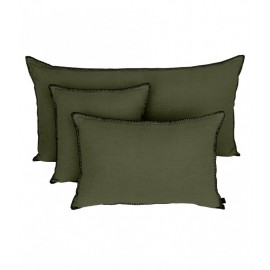COUSSIN MANSA 45X45 KAKI 100% LIN LAVE - Harmony - Haomy