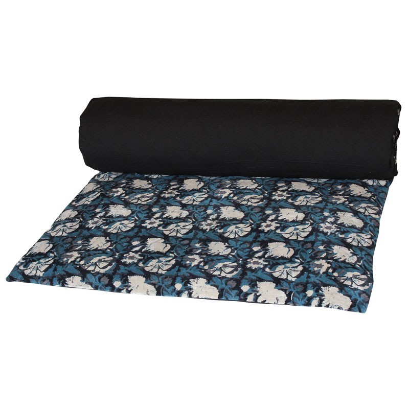 EDREDON EN VELOURS IMPRIME NATHAN 85X200 - Coloris Pétrole EDREDON EN VELOURS IMPRIME NATHAN 85X200 - Coloris Pétrole - Harmony Textile