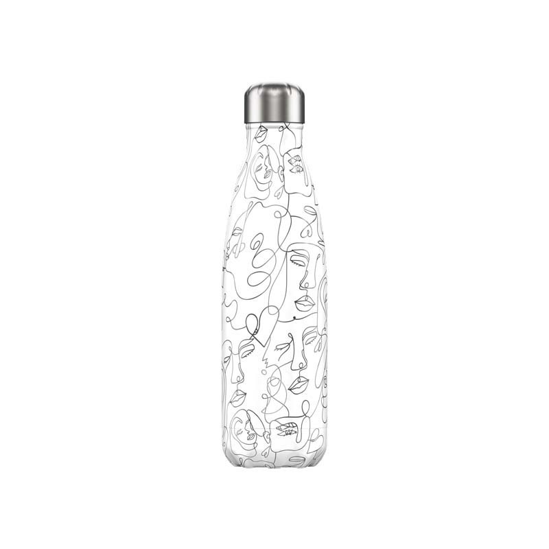 BOUTEILLE CHILLY'S 500ML LINE ART FACES BOUTEILLE CHILLY'S 500ML LINE ART FACES - CHILLY'S