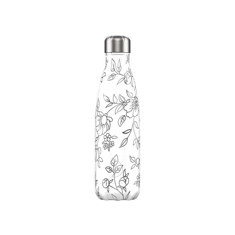 BOUTEILLE CHILLY'S 500ML LINE ART FLOWERS BOUTEILLE CHILLY'S 500ML LINE ART FLOWERS - CHILLY'S