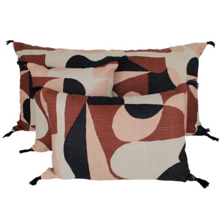 Coussin lin NIDO NOISETTE 40X60 - Harmony Textile
