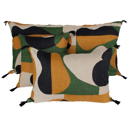 Coussin lin NIDO SAFRAN 55X110 - Harmony Textile - Haomy