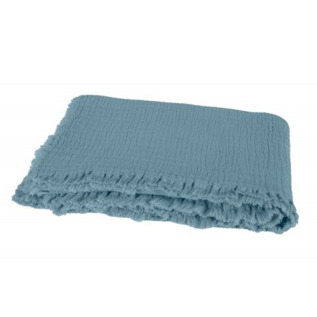 PLAID VANLY 130x190 BLEU STONE - Harmony - Haomy