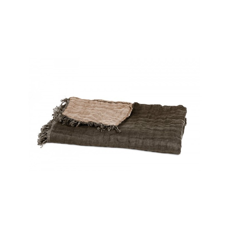 PLAID BAYA BROWNIE/TABAC 135X200 PLAID BAYA BROWNIE/TABAC 135X200 - Harmony Textile