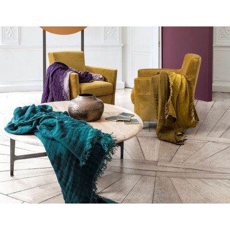 PLAID BAYA BROWNIE/TABAC 135X200 - Harmony - Haomy