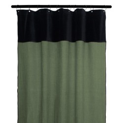 RIDEAUX MANSA 100% LIN LAVE 135X300 KAKI Rideau lin MANSA 135X300 Harmony - Haomy