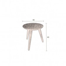 TABLE D'APPOINT BY HAND M - 35X37CM - Dutch Bone