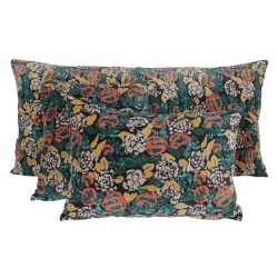 Housse de coussin velours Mharas Noir