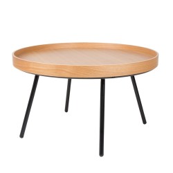 TABLE BASSE OAK TRAY D78 x H45 cm TABLE BASSE OAK TRAY D78 x H45 cm Zuiver